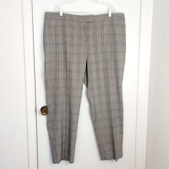 Anne Klein Black & White Houndstooth Plaid Career Pants - Picture 1 of 8